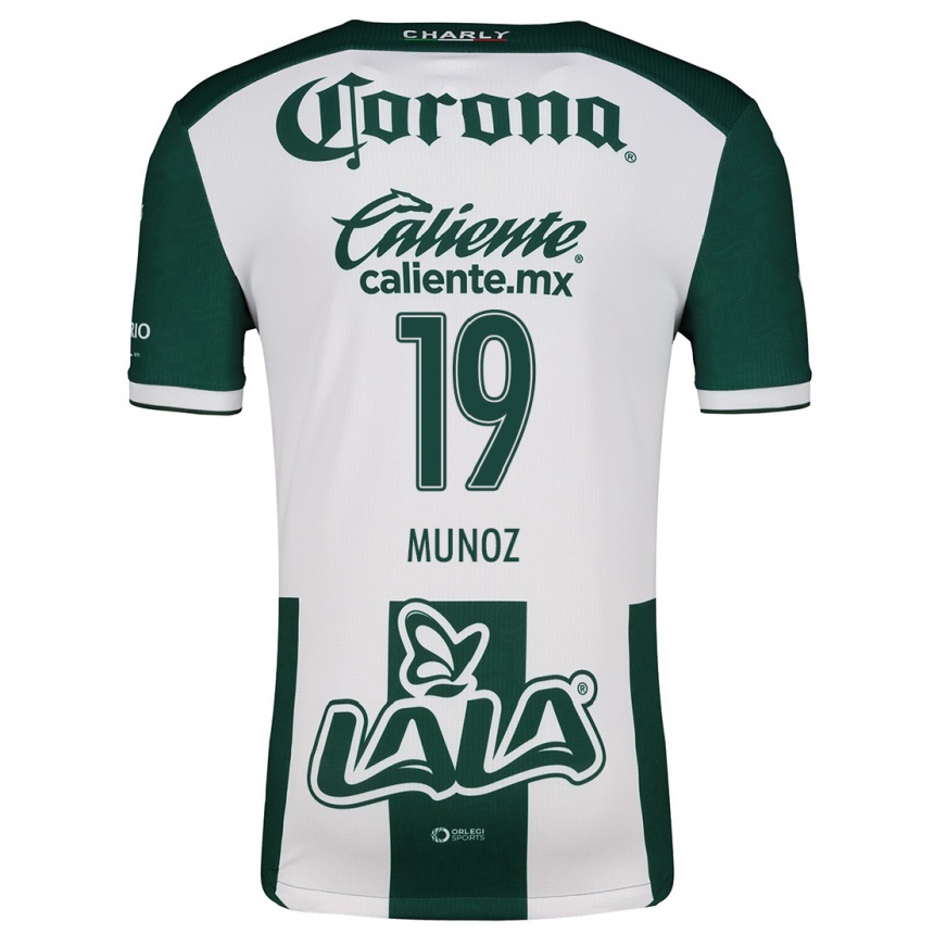 Niño Fútbol Camiseta Santiago Muñoz #19 Verde Blanco 1ª Equipación 2024/25 México