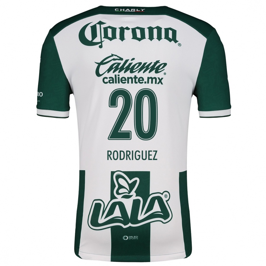 Niño Fútbol Camiseta Hugo Rodríguez #20 Verde Blanco 1ª Equipación 2024/25 México