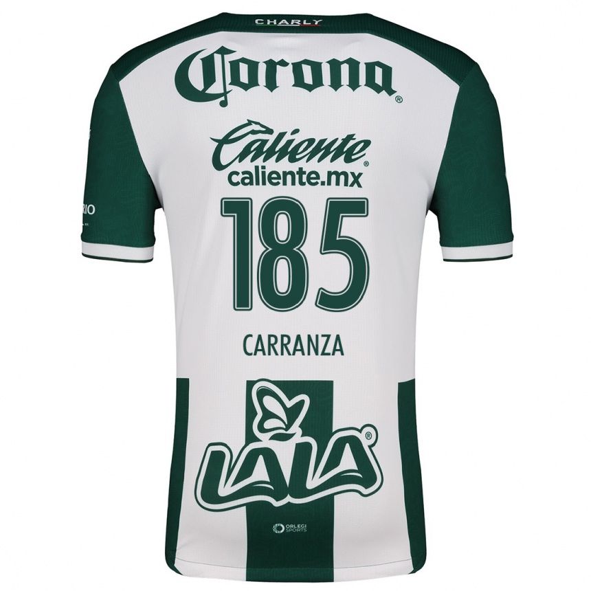 Niño Fútbol Camiseta Héctor Carranza #185 Verde Blanco 1ª Equipación 2024/25 México