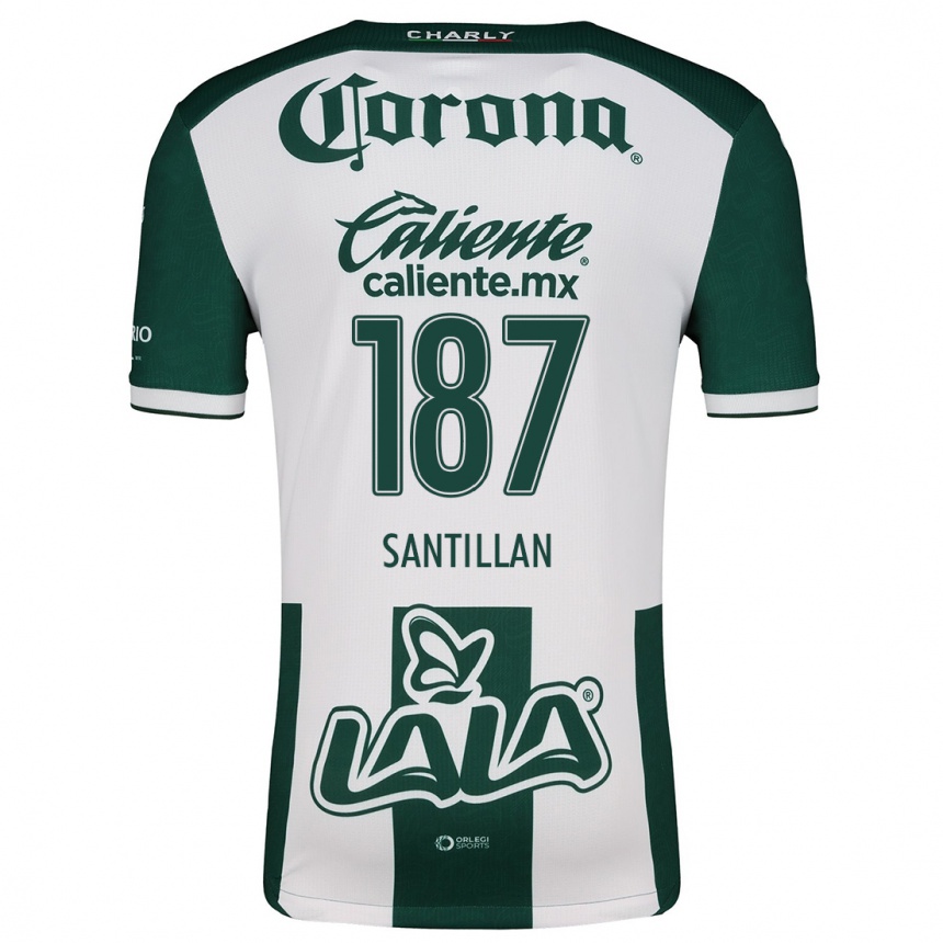 Niño Fútbol Camiseta Emilio Santillán #187 Verde Blanco 1ª Equipación 2024/25 México