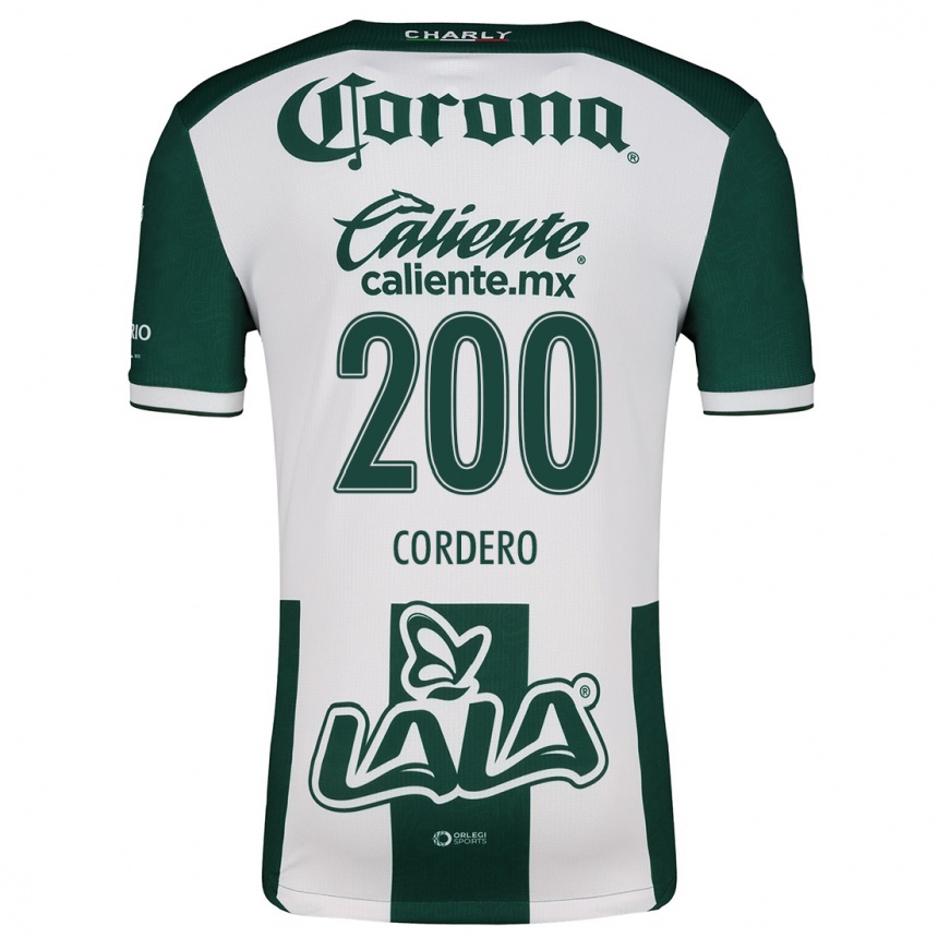 Niño Fútbol Camiseta Mario Cordero #200 Verde Blanco 1ª Equipación 2024/25 México