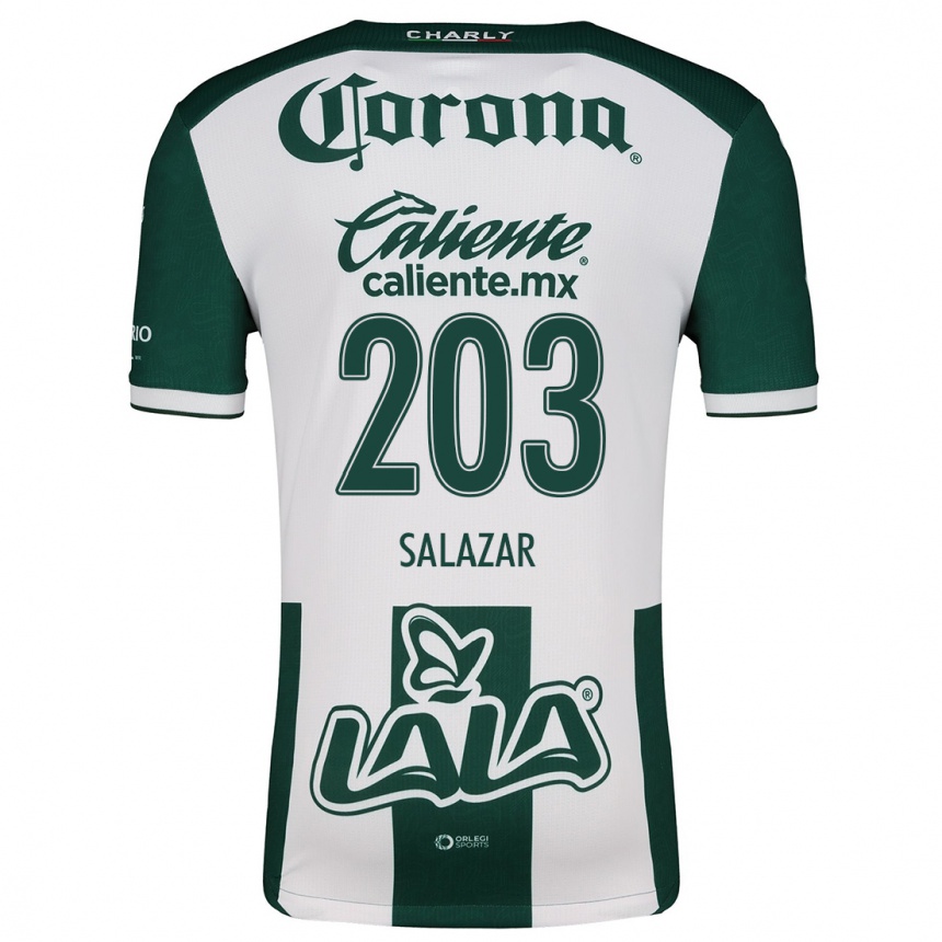 Niño Fútbol Camiseta Roberto Salazar #203 Verde Blanco 1ª Equipación 2024/25 México