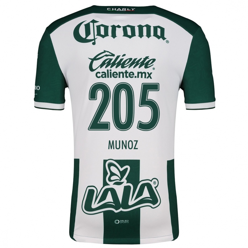 Niño Fútbol Camiseta Guillermo Muñoz #205 Verde Blanco 1ª Equipación 2024/25 México