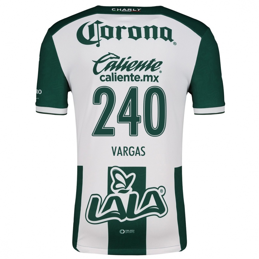 Niño Fútbol Camiseta Diego Vargas #240 Verde Blanco 1ª Equipación 2024/25 México