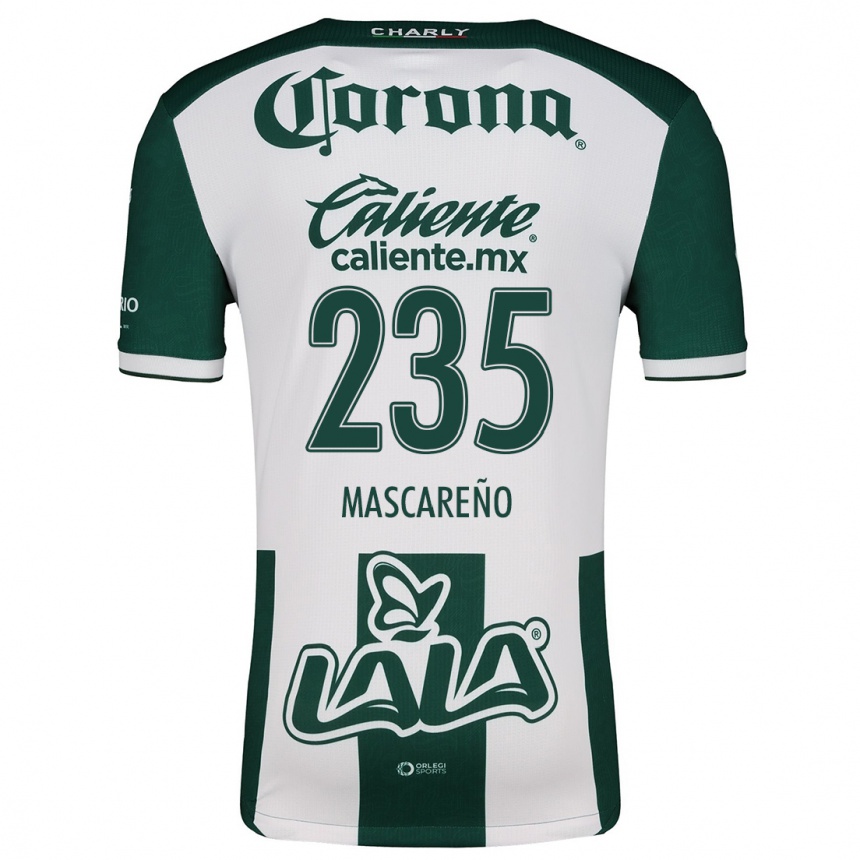 Niño Fútbol Camiseta Luis Mascareño #235 Verde Blanco 1ª Equipación 2024/25 México