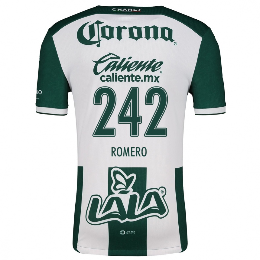 Niño Fútbol Camiseta Ángel Romero #242 Verde Blanco 1ª Equipación 2024/25 México