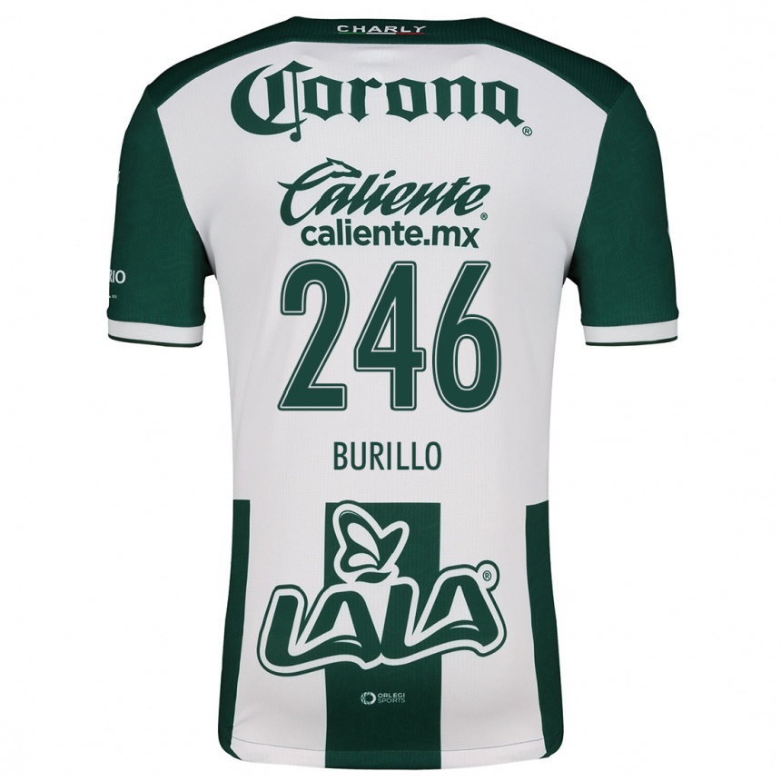 Niño Fútbol Camiseta Juan Burillo #246 Verde Blanco 1ª Equipación 2024/25 México