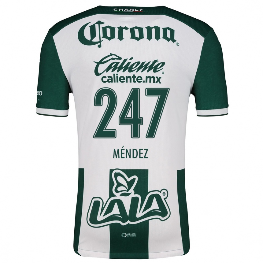 Niño Fútbol Camiseta Owen Méndez #247 Verde Blanco 1ª Equipación 2024/25 México