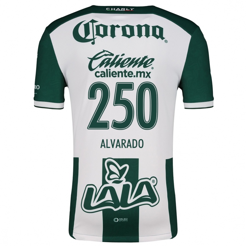 Niño Fútbol Camiseta Edwin Alvarado #250 Verde Blanco 1ª Equipación 2024/25 México