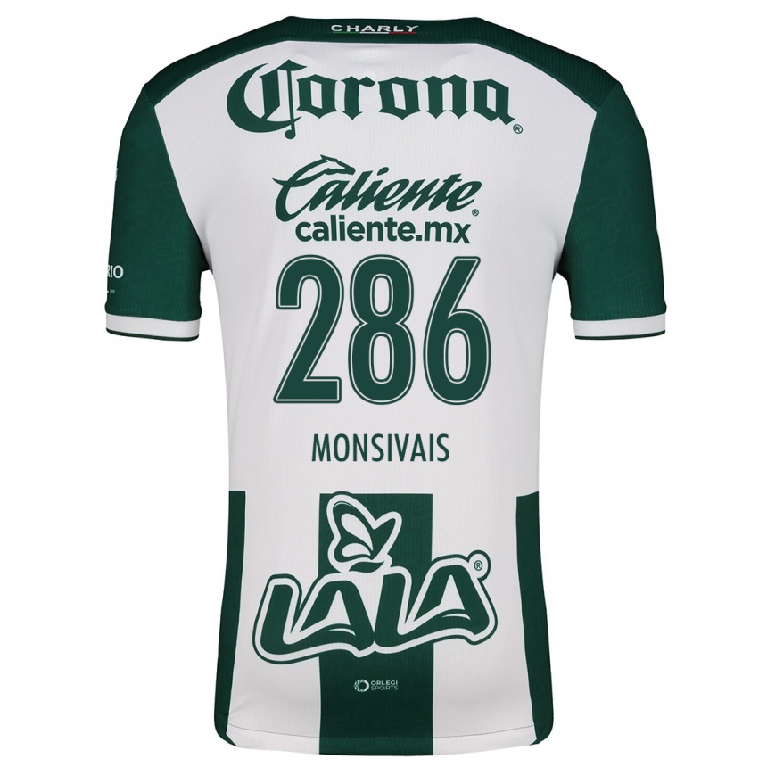 Niño Fútbol Camiseta Giovani Monsivais #286 Verde Blanco 1ª Equipación 2024/25 México