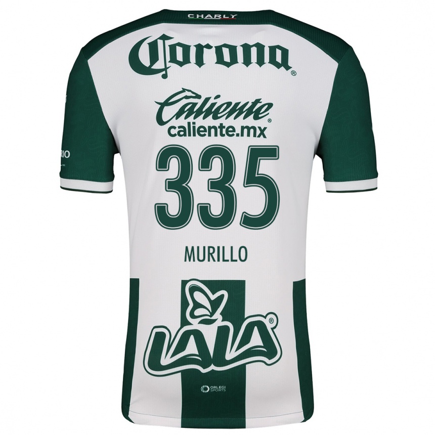 Niño Fútbol Camiseta Doryan Murillo #335 Verde Blanco 1ª Equipación 2024/25 México