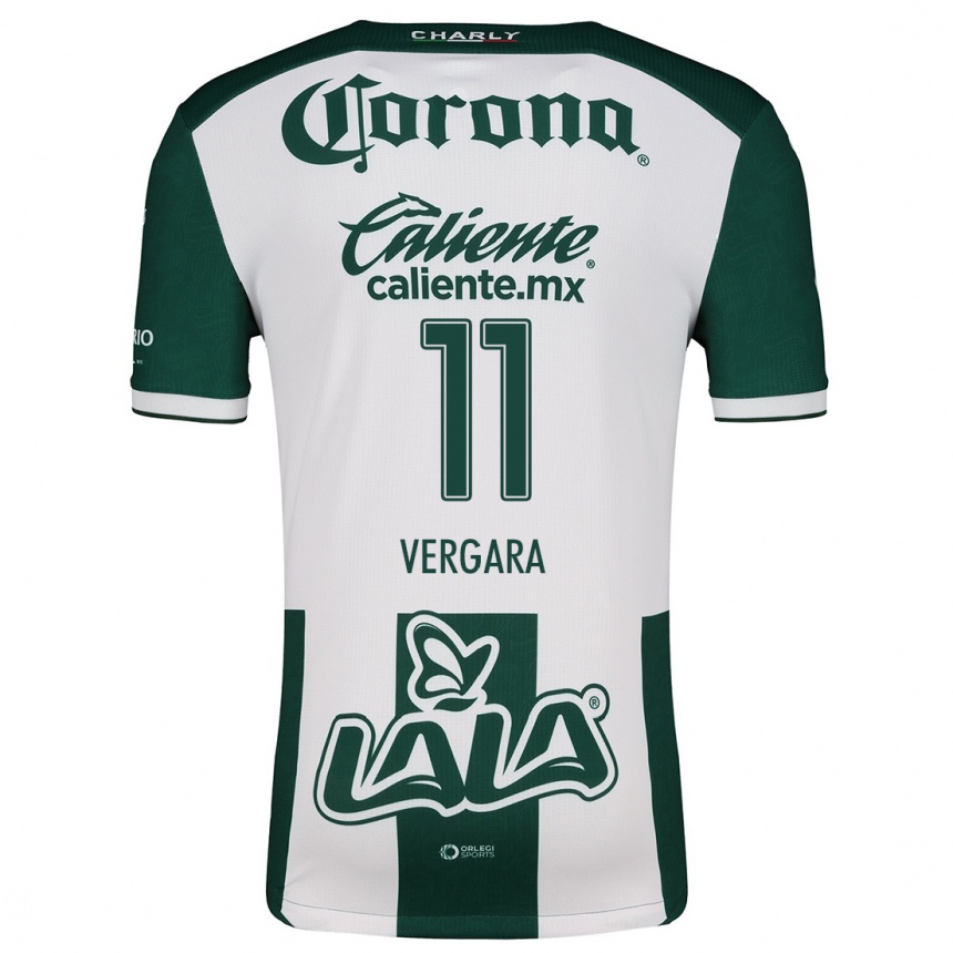 Niño Fútbol Camiseta Duván Vergara #11 Verde Blanco 1ª Equipación 2024/25 México