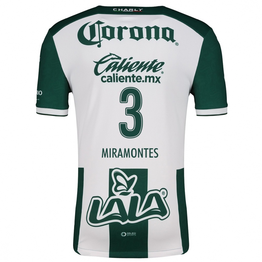 Niño Fútbol Camiseta Natalia Miramontes #3 Verde Blanco 1ª Equipación 2024/25 México