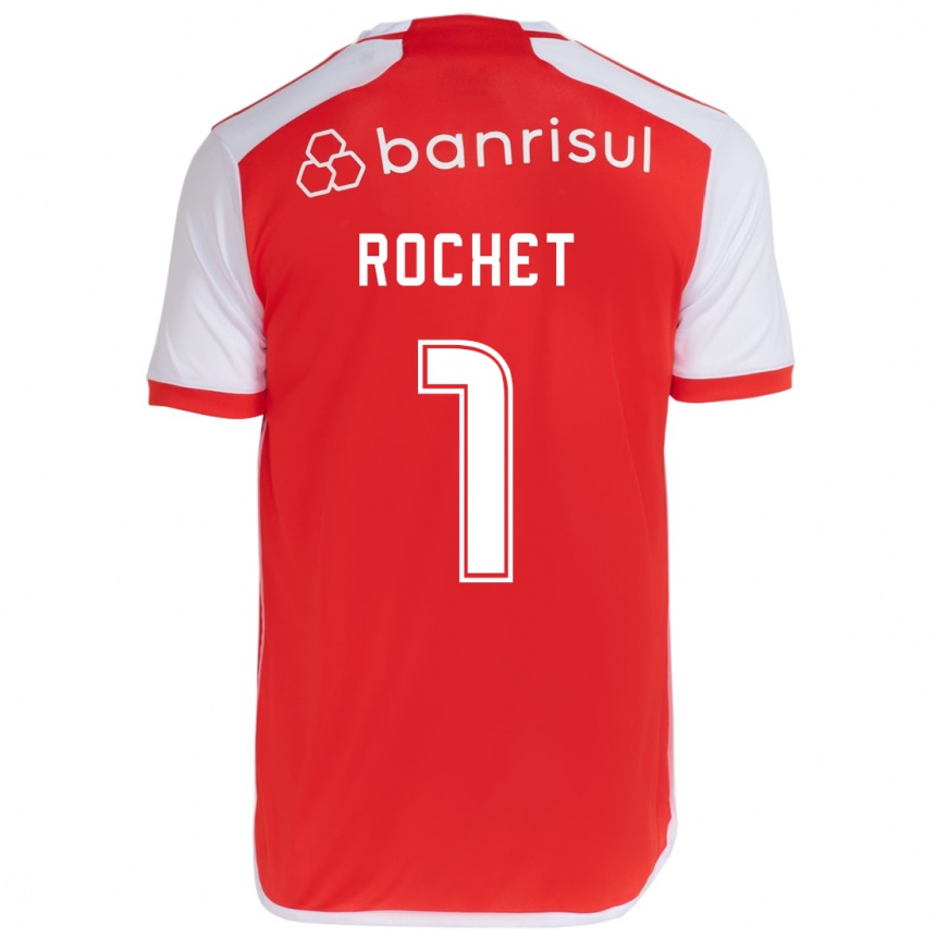 Niño Fútbol Camiseta Sergio Rochet #1 Rojo Blanco 1ª Equipación 2024/25 México