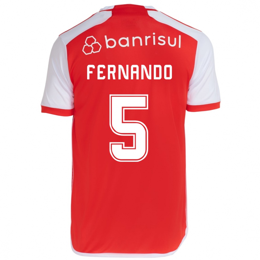 Niño Fútbol Camiseta Fernando #5 Rojo Blanco 1ª Equipación 2024/25 México