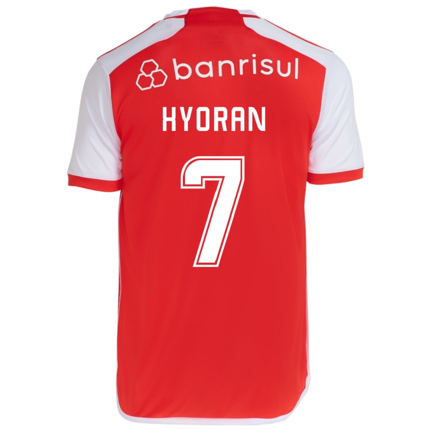 Niño Fútbol Camiseta Hyoran #7 Rojo Blanco 1ª Equipación 2024/25 México