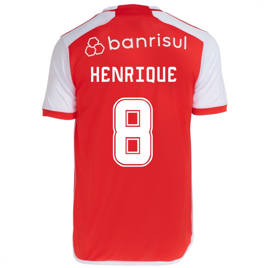 Niño Fútbol Camiseta Bruno Henrique #8 Rojo Blanco 1ª Equipación 2024/25 México