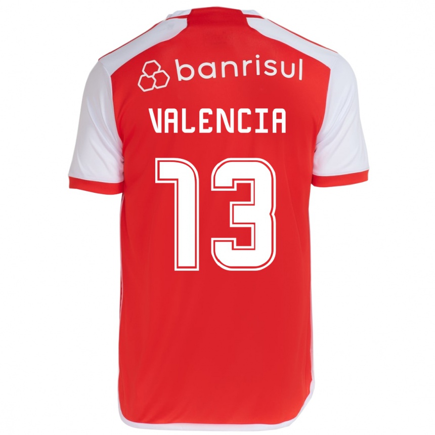 Niño Fútbol Camiseta Enner Valencia #13 Rojo Blanco 1ª Equipación 2024/25 México