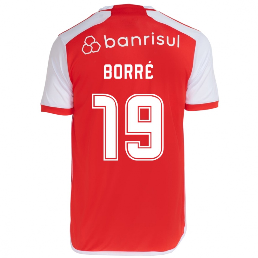 Niño Fútbol Camiseta Rafael Borré #19 Rojo Blanco 1ª Equipación 2024/25 México