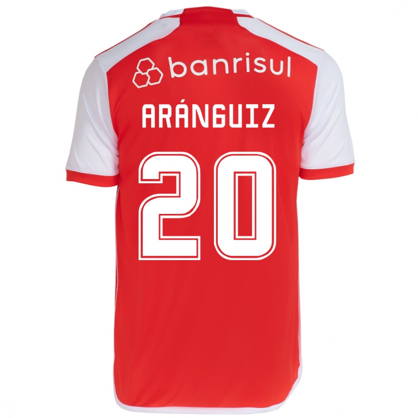 Niño Fútbol Camiseta Charles Aránguiz #20 Rojo Blanco 1ª Equipación 2024/25 México