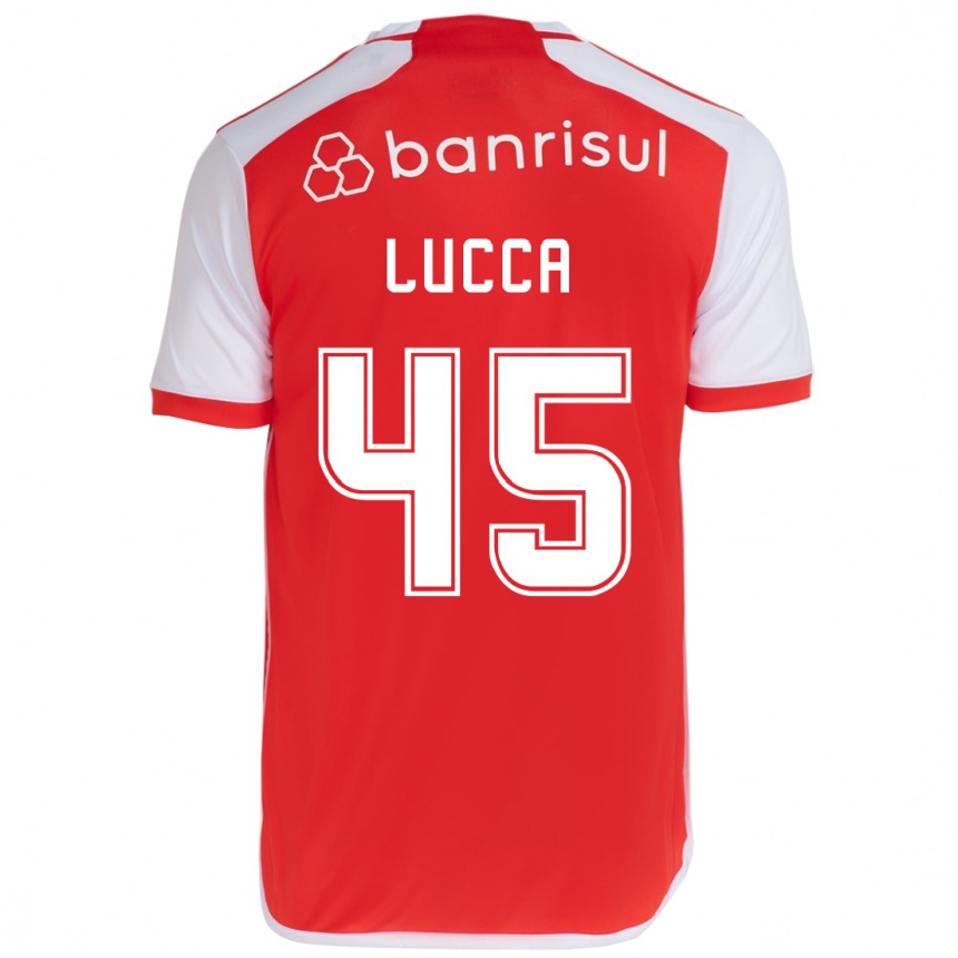 Niño Fútbol Camiseta Lucca #45 Rojo Blanco 1ª Equipación 2024/25 México