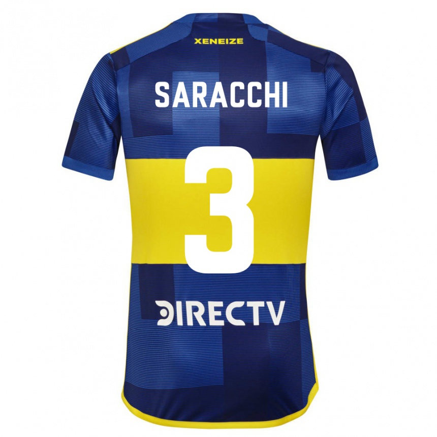 Niño Fútbol Camiseta Marcelo Saracchi #3 Azul Amarillo 1ª Equipación 2024/25 México