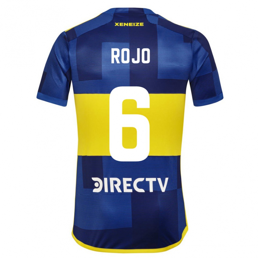 Niño Fútbol Camiseta Marcos Rojo #6 Azul Amarillo 1ª Equipación 2024/25 México