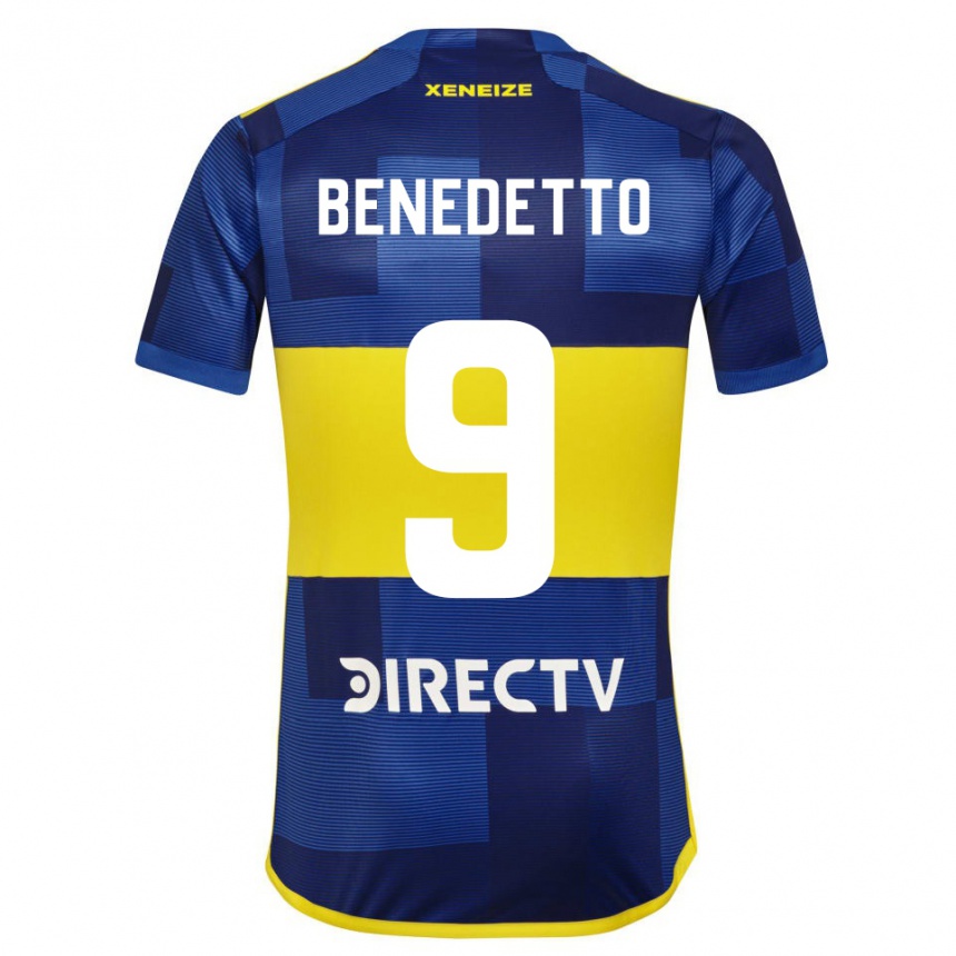 Niño Fútbol Camiseta Dario Benedetto #9 Azul Amarillo 1ª Equipación 2024/25 México