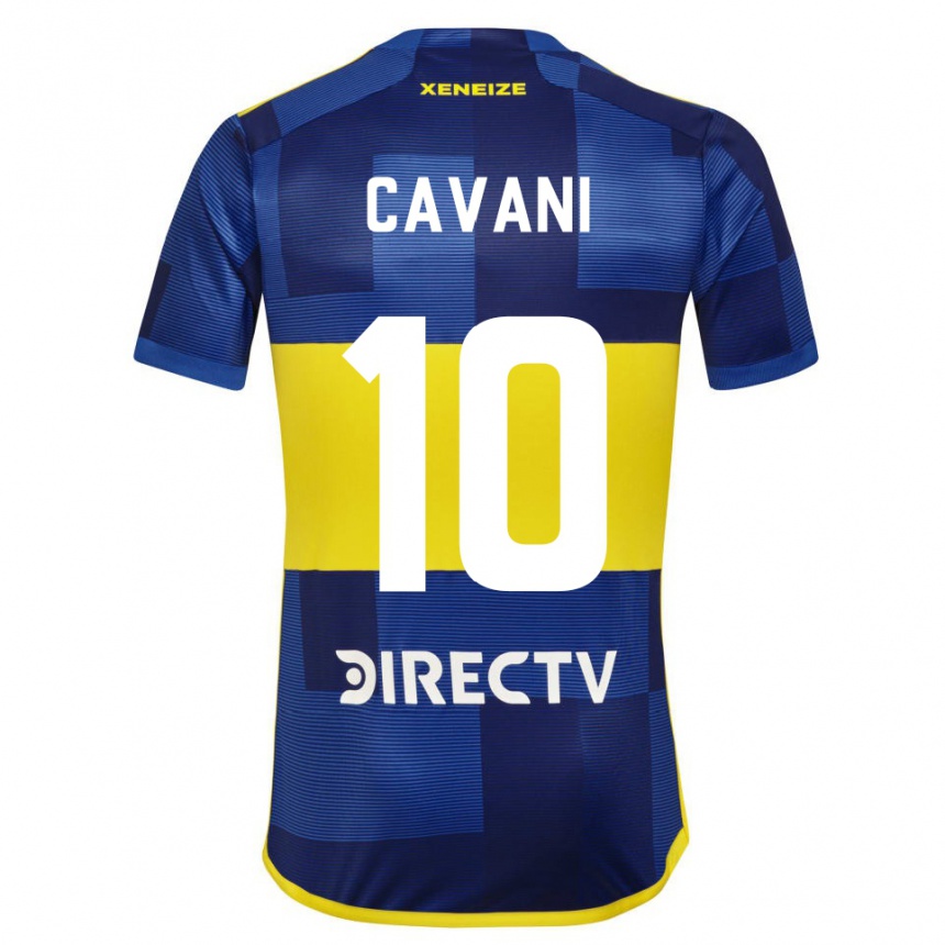 Niño Fútbol Camiseta Edinson Cavani #10 Azul Amarillo 1ª Equipación 2024/25 México