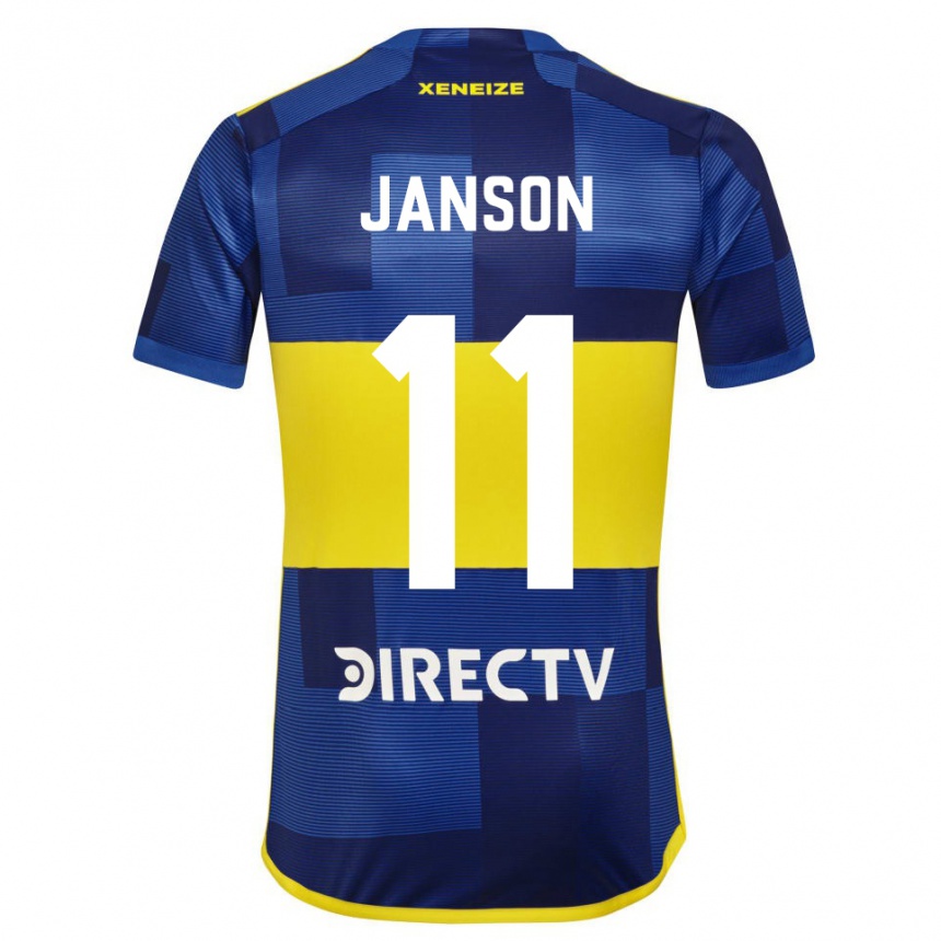 Niño Fútbol Camiseta Lucas Janson #11 Azul Amarillo 1ª Equipación 2024/25 México