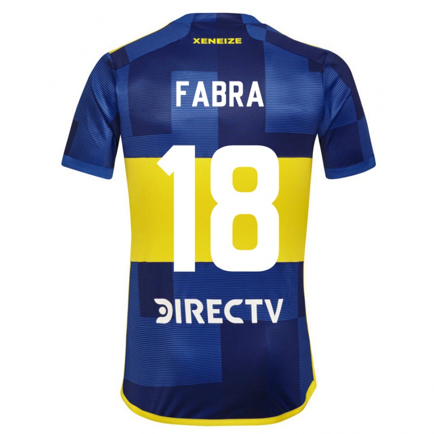 Niño Fútbol Camiseta Frank Fabra #18 Azul Amarillo 1ª Equipación 2024/25 México