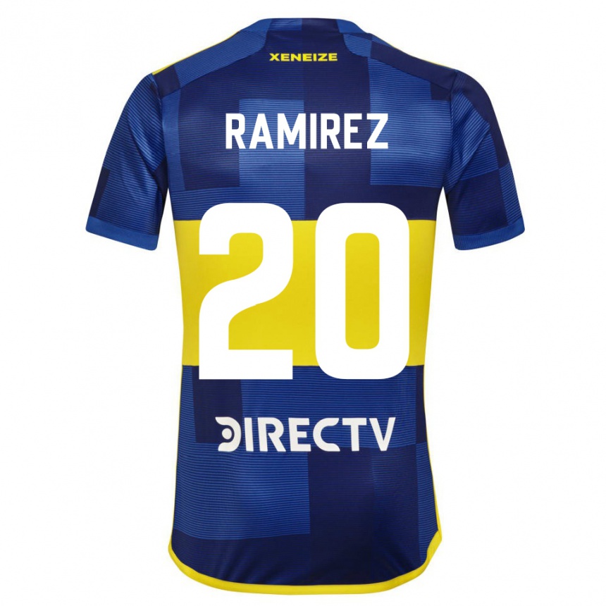 Niño Fútbol Camiseta Juan Ramírez #20 Azul Amarillo 1ª Equipación 2024/25 México