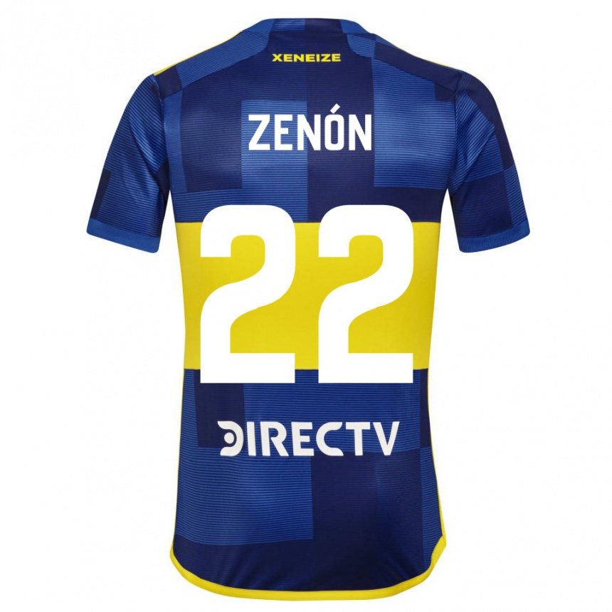 Niño Fútbol Camiseta Kevin Zenón #22 Azul Amarillo 1ª Equipación 2024/25 México