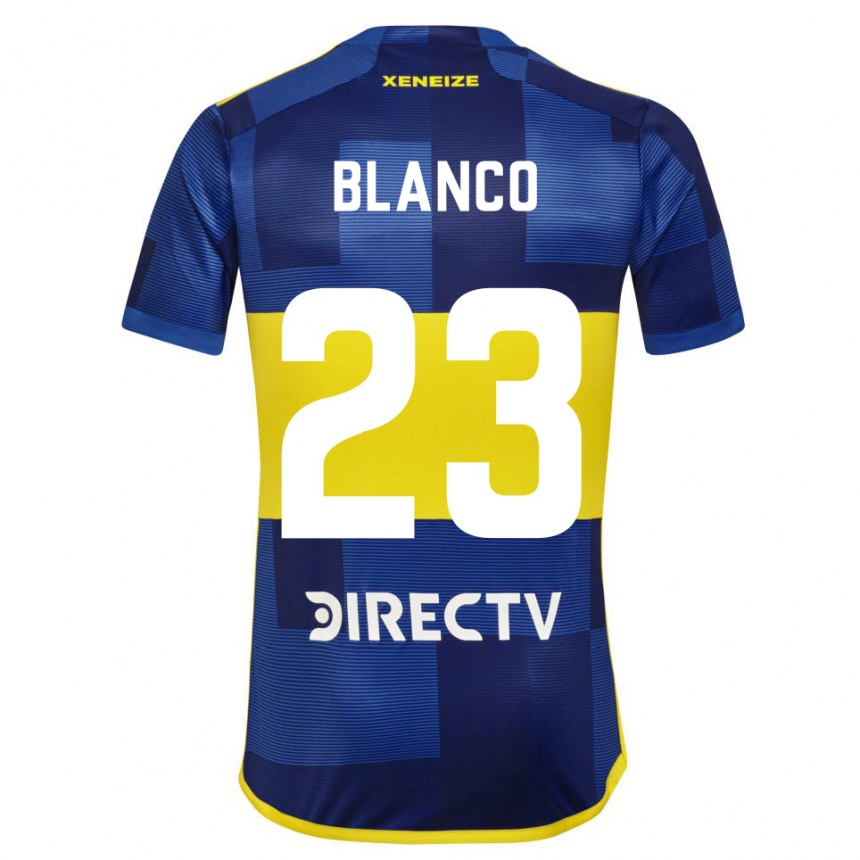 Niño Fútbol Camiseta Lautaro Blanco #23 Azul Amarillo 1ª Equipación 2024/25 México