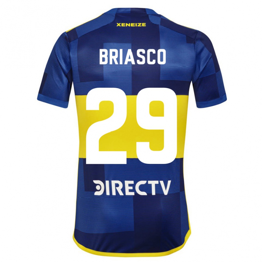 Niño Fútbol Camiseta Norberto Briasco #29 Azul Amarillo 1ª Equipación 2024/25 México