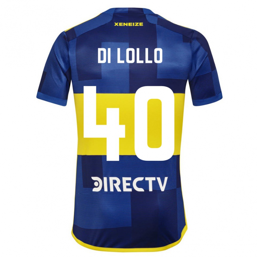 Niño Fútbol Camiseta Lautaro Di Lollo #40 Azul Amarillo 1ª Equipación 2024/25 México