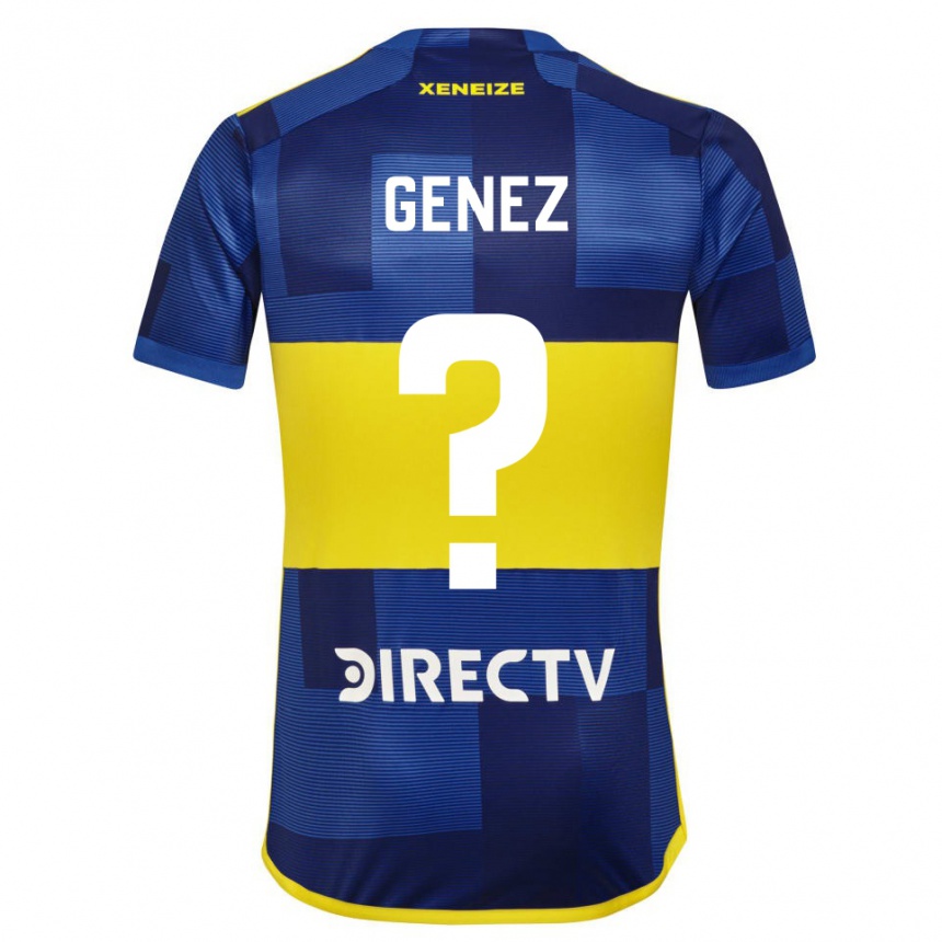 Niño Fútbol Camiseta Nahuel Genez #0 Azul Amarillo 1ª Equipación 2024/25 México