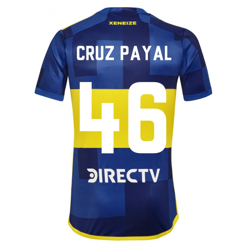 Niño Fútbol Camiseta Juan Cruz Payal #46 Azul Amarillo 1ª Equipación 2024/25 México