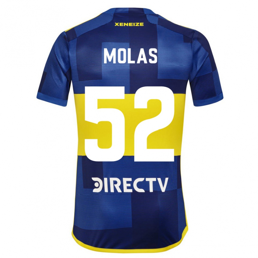 Niño Fútbol Camiseta Walter Molas #52 Azul Amarillo 1ª Equipación 2024/25 México