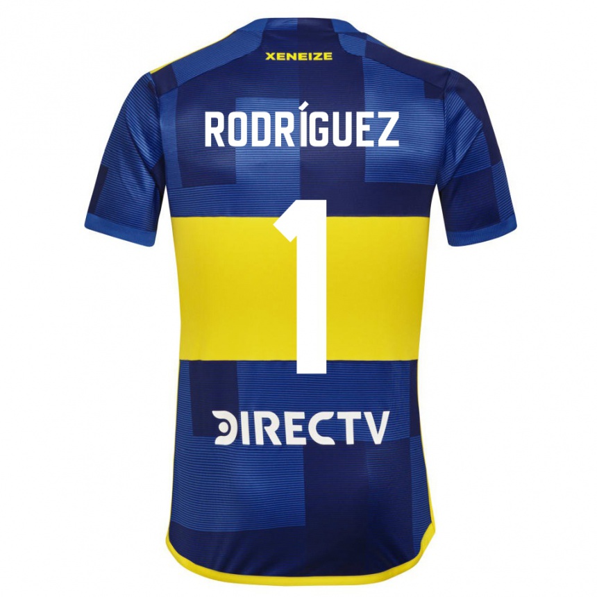 Niño Fútbol Camiseta Fernando Rodríguez #1 Azul Amarillo 1ª Equipación 2024/25 México