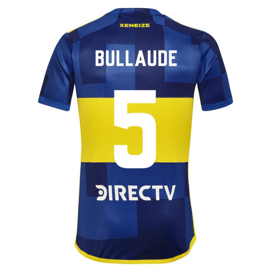 Niño Fútbol Camiseta Ezequiel Bullaude #5 Azul Amarillo 1ª Equipación 2024/25 México