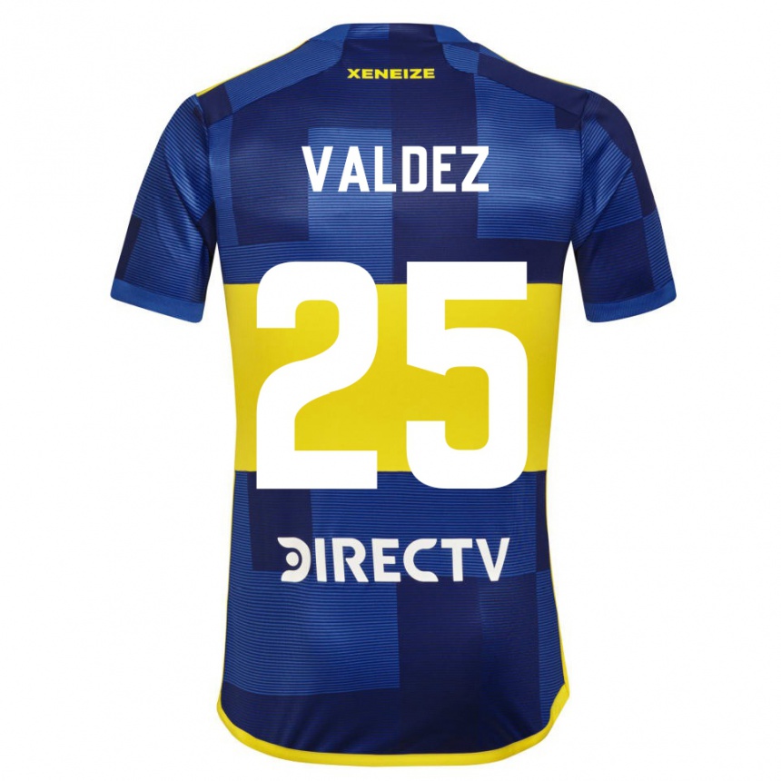 Niño Fútbol Camiseta Bruno Valdez #25 Azul Amarillo 1ª Equipación 2024/25 México