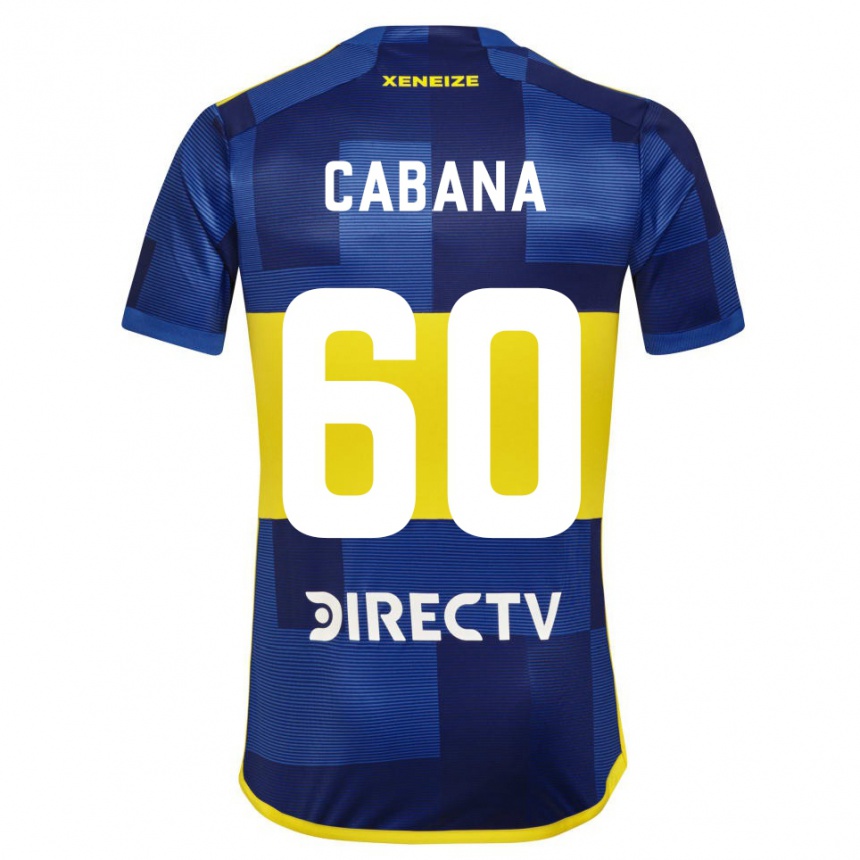 Niño Fútbol Camiseta Juan Pablo Cabaña #60 Azul Amarillo 1ª Equipación 2024/25 México