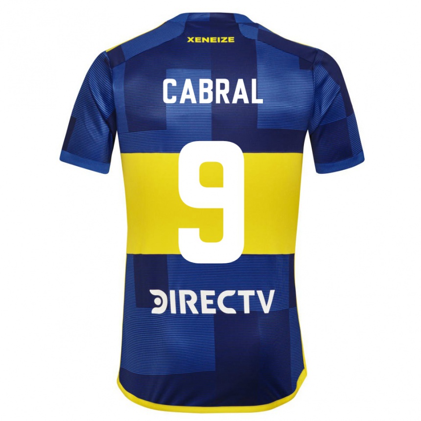 Niño Fútbol Camiseta Bruno Cabral #9 Azul Amarillo 1ª Equipación 2024/25 México