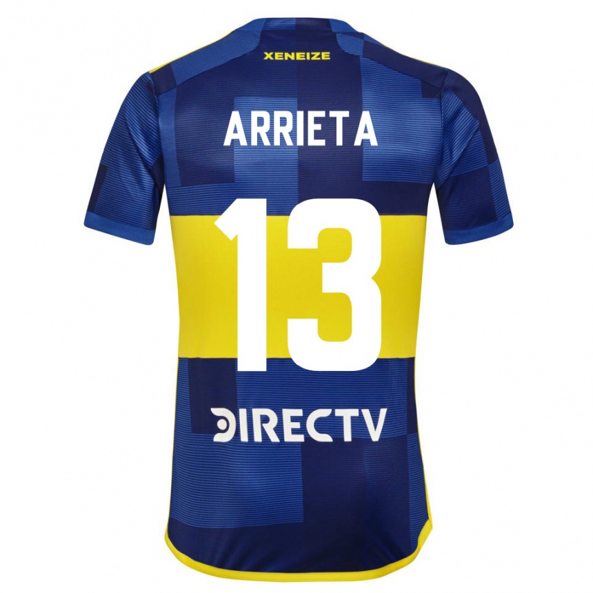 Niño Fútbol Camiseta Thomas Arrieta #13 Azul Amarillo 1ª Equipación 2024/25 México