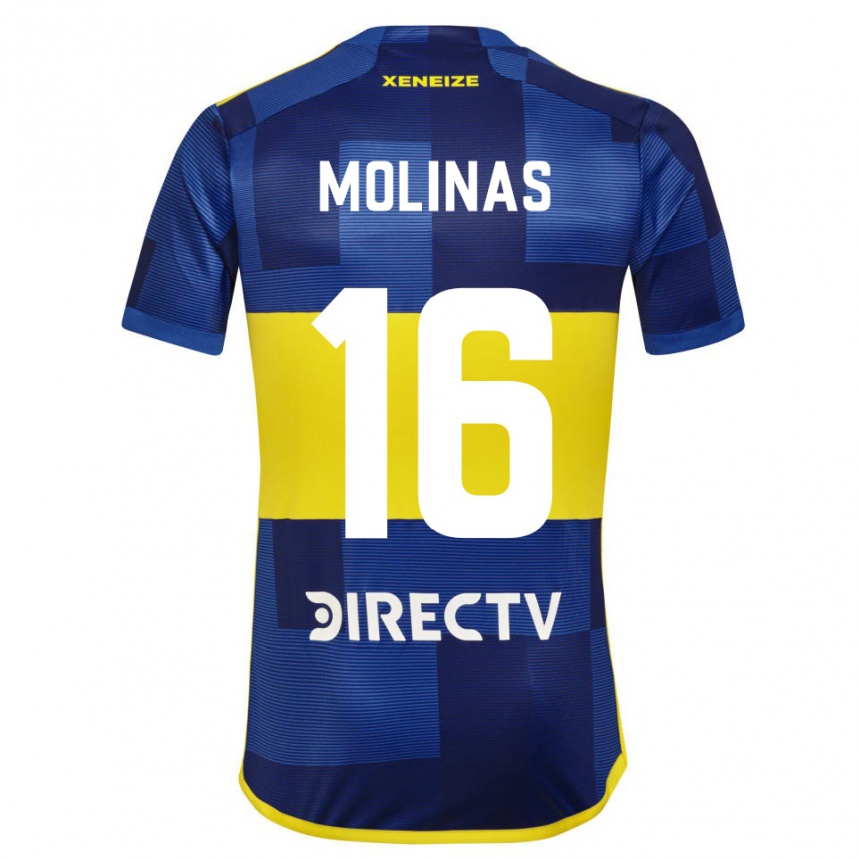 Niño Fútbol Camiseta Aaron Molinas #16 Azul Amarillo 1ª Equipación 2024/25 México