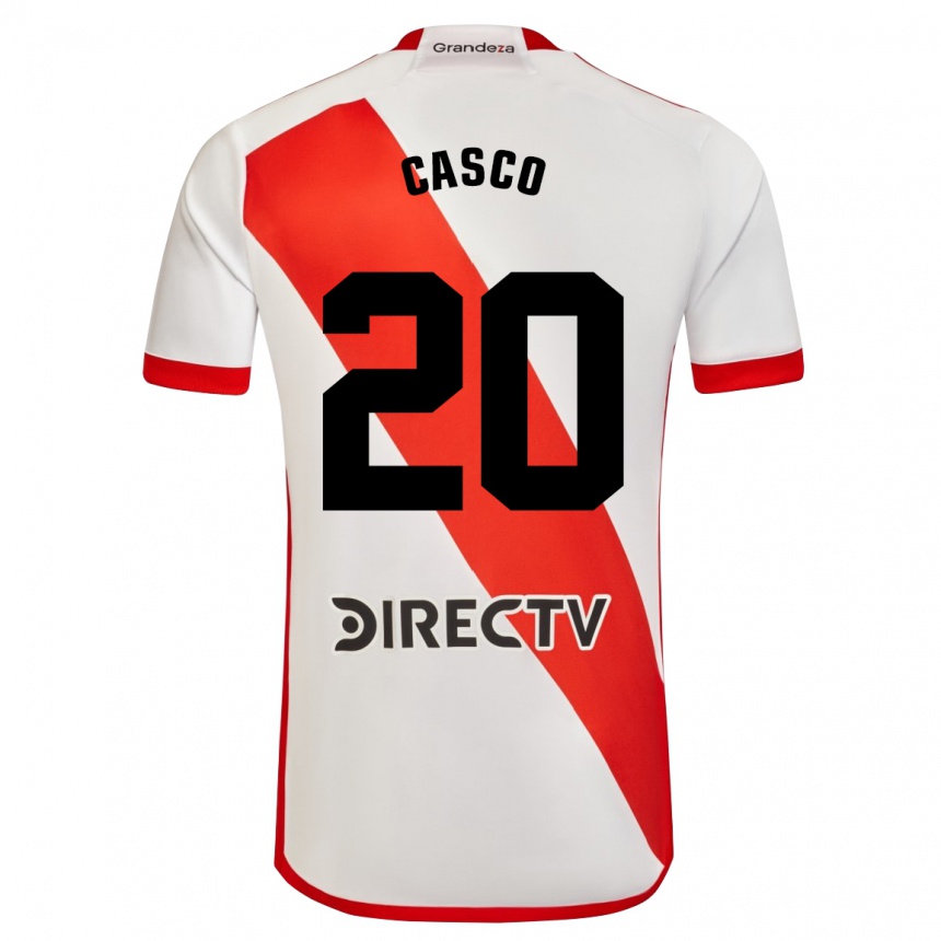 Niño Fútbol Camiseta Milton Casco #20 Blanco Rojo 1ª Equipación 2024/25 México