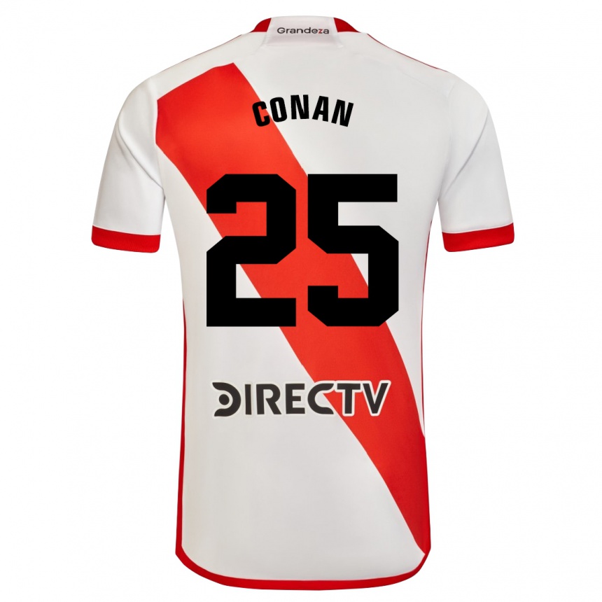 Niño Fútbol Camiseta Conan Ledesma #25 Blanco Rojo 1ª Equipación 2024/25 México