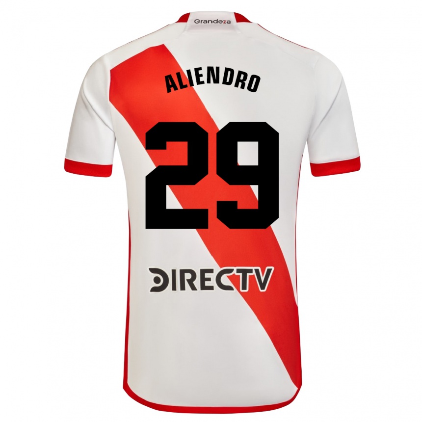 Niño Fútbol Camiseta Rodrigo Aliendro #29 Blanco Rojo 1ª Equipación 2024/25 México