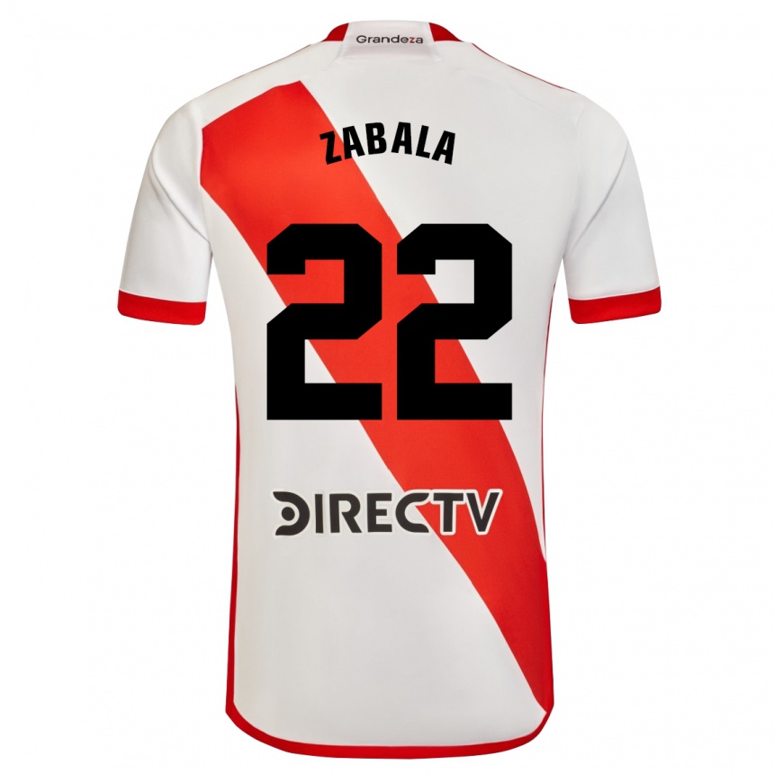 Niño Fútbol Camiseta Daniel Zabala #22 Blanco Rojo 1ª Equipación 2024/25 México